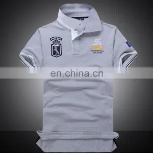 2016 Apparel Sale Quality Custom Design Wholesale Short Sleeve Applique Embroidery Jacquard Rib Polo Shirt thumbnail-5