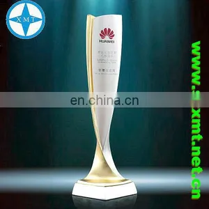 Wholesale Gold and Silver Plated Zinc Alloy Metal Twisted Trophy thumbnail-1