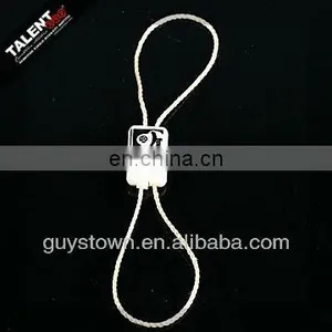 Customized Brand Name Logo Hang Tag Plastic Seal String for Clothing thumbnail-1