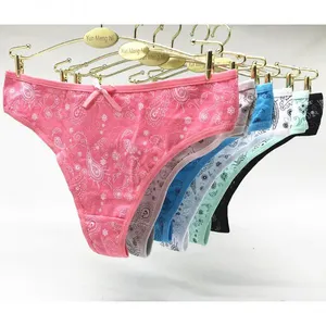 Yun Meng Ni Sexy Underwear Fancy Custom Pattern Print Girls T-back Cheap Cotton Factory Panty For Lady thumbnail-1