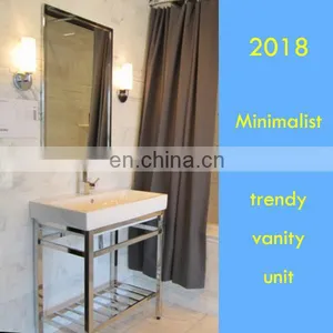 Powder Room Sink Console for Solid Marble Countertop Vanity thumbnail-1