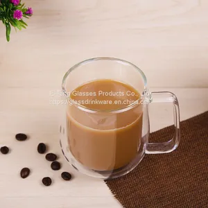 Heat Resistant High Borosilicate Egg Shape Double Wall Glass Coffee Cup With Lid for Tea and Coffee Drinking thumbnail-5