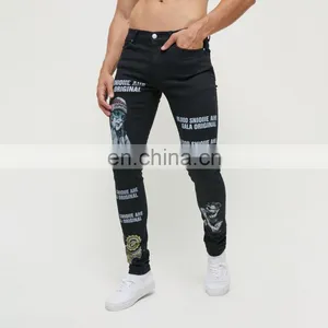 DiZNEW Bulk Trendy Men Digital Print Jeans Denim Men's Pants Men Jeans Pants thumbnail-4