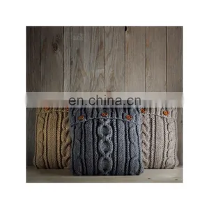 2019 New Design Decorative Plain Knitted Sofa Cushion thumbnail-2