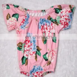 OEM Service Lace-Up Girl Floral Baby Clothes Romper thumbnail-4