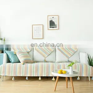 Wholesale Non Slip Cover Stripe Sofa Couch Protection Sofa Cover for Home Decor thumbnail-2
