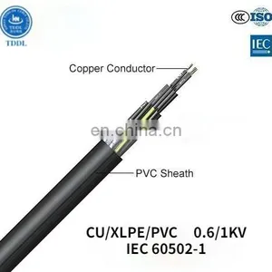 Multi-core 0.6/1kV Copper Conductor XLPE Insulated PVC Sheathed N2XY Control Cable thumbnail-2