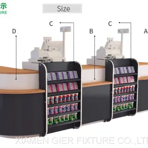 Fashion Store Cashier Desk/steel Checkstand/supermarket Checkout Counter thumbnail-3