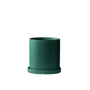 Morandi Color Fresh Round Ins Style Ceramic Vase Flowerpot For Scindapsus Aureus Potted Plant thumbnail-5