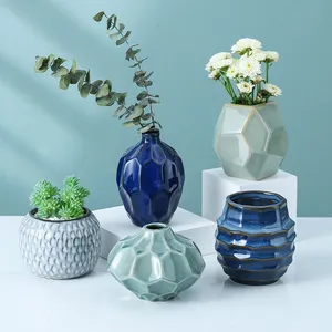 Semi-Porcelain Creative Little Round Fashion Ceramic Vase,Linving Room Decoration thumbnail-3