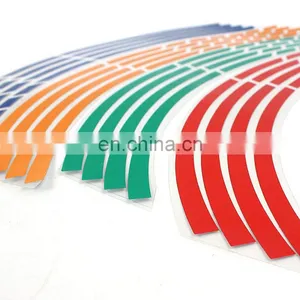 16 Strips Stickers Motorcycle Accessories 7 Colors Car Styling Decals 17 Or 18 Inch Stickers Wheel Rim Sticker Reflective Tape thumbnail-4