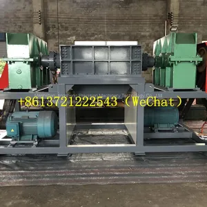 Double Shaft Shredder Waste Building Industrial Kitchen Waste Plastic Rubber Wood Crusher 800 Crusher Plastic thumbnail-4