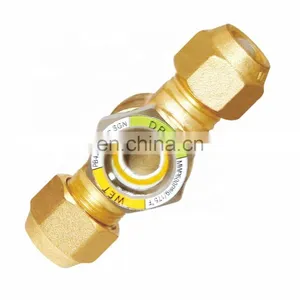 Refrigeration SGN-SAE Solder Welding Copper Brass Flare Oil Level HVAC System ODF R134a R22 R410 Sight Glass thumbnail-5