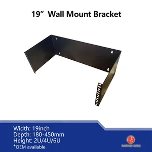 Factory WS03-A1 Simple Network Rack 19inch Wall Mount Open Frame Rack 2u/4u/6u U Bracket for Network Equipment thumbnail-1
