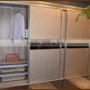 Customized Modern Wood Door Designs Bedroom Furniture Walk in Wardrobe thumbnail-4