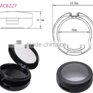 MC8227 Fashion Round Makeup Powder Case With Window Lid thumbnail-1