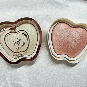 Factory OEM Apple Shape Make up Face Shimmer Highlighter Baked Powder Glow Loose Makeup Highlighter Powder Polvo De Cara thumbnail-3
