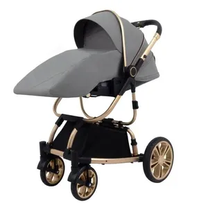 Wholesale Baby Stroller With Cup Holder Linen Material Baby Stroller With Cup Holder for Travel Cheap and Elegant thumbnail-1