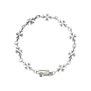 Punk Chain With Cross Necklace For Man Woman Hiphop Crosses Trend Jewelry Premium Clavicle Chain Gothic Bracelet Y2K Accessories thumbnail-1