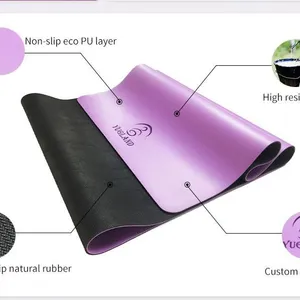 Wholesale Custom Mandala Non-Slip Vegan Suede Rubber Yoga Mat for Gym Use thumbnail-5