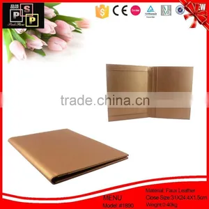 Popular Leather Covered Large Restaurant Menu Book,Cardboard Menu thumbnail-2