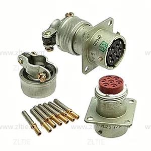 ZH23 Series Shell Size 18 7 Pin Female Plug With Angled Tail Attachment (Key Position: A) – СНЦ23-7/18Р-8А-В ZH23-7/18P-8a-B thumbnail-1
