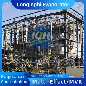 Tubular Three-Effect Evaporator With Integrated Condenser, Energy Recovery, 304 SS, 1000L/H Capacity thumbnail-1