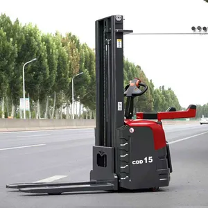 Factory Hot Sale 1500kg 2000kg Lift Height 3M Full Electric Stacker Walking Stacker Forklift Hydraulic Stacker thumbnail-1