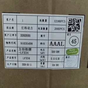 Original EVE LF334 3.2V 334Ah LiFePO4 Prismatic Battery Cell For Solar Energy Storage RV Power Pack thumbnail-3