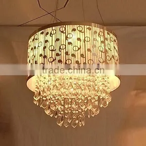 Laser Metal Matched Crystal Chandelier Pendant Lamp thumbnail-1