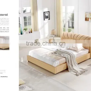 New Modern Genuine Sleep Leather Luxury Bed thumbnail-1