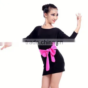 Children Latin Dance Costumes for Girls Long Sleeve New Santa Dance Girls Costume thumbnail-2