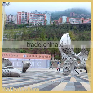 Outdoor Large Stainless Steel Fish Sculpture for Park thumbnail-1