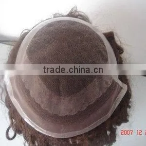 Wholesale High Quality Swiss Lace Cap Toupee thumbnail-1