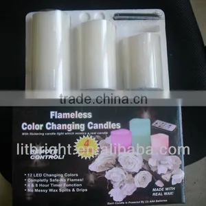Moving Flame Wick Real Wax LED Candle With Timer thumbnail-5