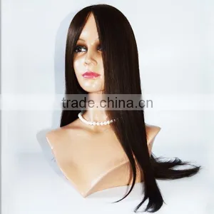 AAAAA Grade Natural Hair Line Silky Straight Glueless Full Lace 100% Human Hair Wig Peruvian Full Lace Wig thumbnail-2