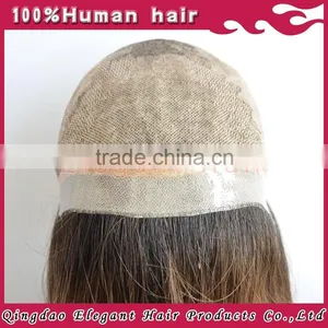 5a Top Quality Swiss Lace Cheap Dark Knots Brazilian Human Hair Silk Base Wig thumbnail-4