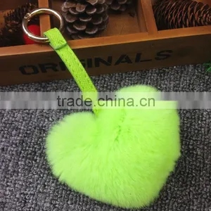 2016 Latest Cute Heart Pendant Fashion Girls Bag Phone Carkey Ornaments Leather Keychain thumbnail-6