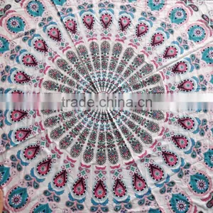 Cotton Round Beach Towel Mandala Turkish Throw Roundies Table Cover thumbnail-3