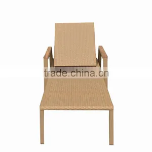 Wicker Teak Handrails With Wheels Rattan Product Modern Outdoor Lounge Chair thumbnail-4