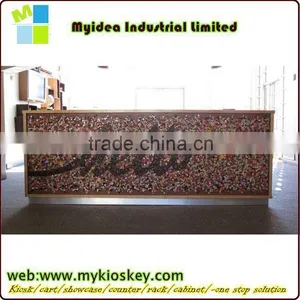 Mdf Baord Glass Top Office Reception Counter Design Beauty Salon Reception Counter thumbnail-5