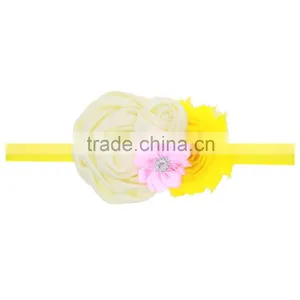 Fashion Baby Shabby Chic Flower Headband Infant Headband Toddler Headband Navy Blue Headband Baby Flower Hair Band Wh-1741 thumbnail-4