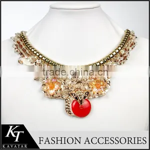 Fox Logo Beading Women Collar/Plated Alloy Beaded Neck Collar thumbnail-2