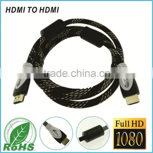 Silver and Black HD TV Cable Sleeving Braided Cable High Speed Connect Wire For 3D TV Support 1080P Cable thumbnail-1