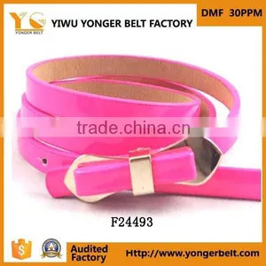 Pink Metal Buckle Delicate Skinny New Fashion Casual Garment Belt thumbnail-1