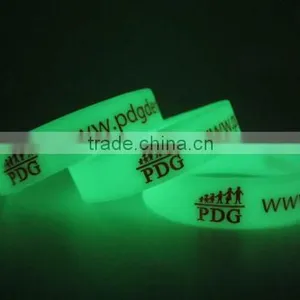 Elegant Custom Glowing in the Dark Silicone Wristband for Event Supplier's Choice thumbnail-1