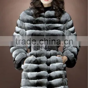 Real Chinchilla Fur Coat thumbnail-1