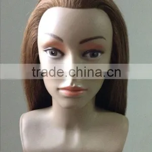 100% Human Hair Training Doll Head Practice Head thumbnail-1