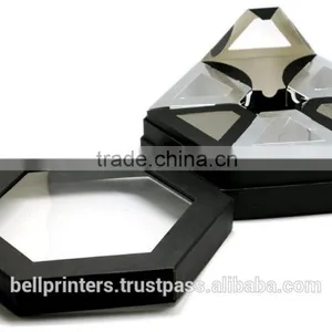 World Largest No 1 Manufacturer in Black Rigid Box With Window Boxes thumbnail-1