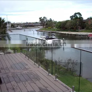 Glass Railing Round U-profile Stainless Steel Tube Handrail thumbnail-1